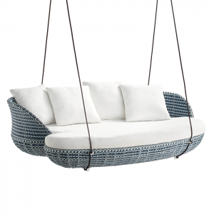 Experience your own cloud-like retreat with the Malia Hanging Daybed by FRONTGATE.