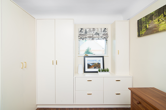 STORAGE PLUS - Custom built-ins in a project room provide plenty of storage. - Photography by Max Wedge (interiors) and Laura McCaffery (exterior)